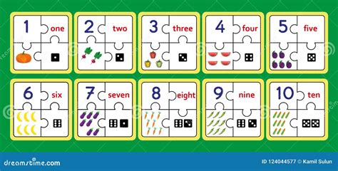 printable counting puzzles number strip puzzle work tools puzzle