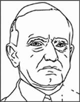 Coolidge Calvin Coloring Presidents sketch template