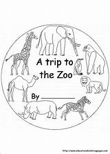 Coloring Zoo Pages Worksheets Book Kids Preschool Preschoolers Print Simple Animals Educational Printable Animal Fun Theme Jungle Colouring Wild Zoos sketch template