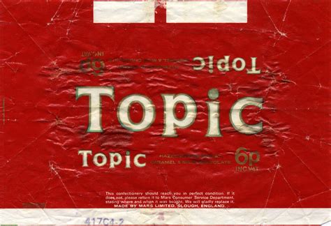 uk mars topic p candy bar wrapper  describe flickr