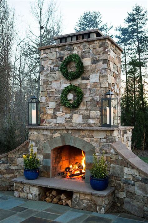 popular stone fireplace ark   outdoor stone fireplaces