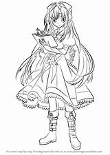 Kanae 11eyes Draw Drawing Drawingtutorials101 Step Tutorials Drawings Anime Chibi Choose Board sketch template