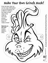 Grinch Christmas Mask Printable Activities Party Coloring Who Stole Pages Printables Masks Days Own Preschool Crafts Earlymoments Make Craft Fun sketch template