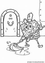 Spongebob Coloring Bob Sponge Pages Mopping Floor Color Esponja Colorear Para Print Characters Printable Dibujos Schwammkopf Hellokids Online Mandalas Squarepants sketch template