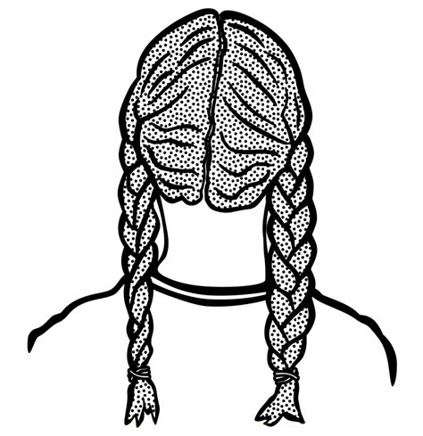 braids lineart openclipart