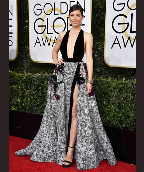 Jessica Biel Attends The 74th Annual Golden Globe Awards