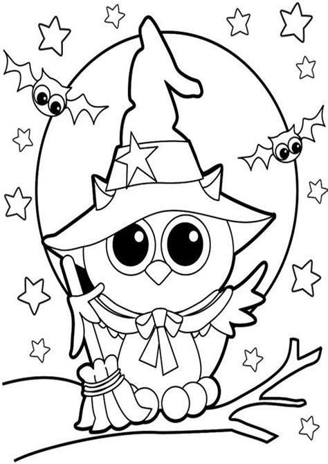 easy  print owl coloring pages  halloween coloring pages owl