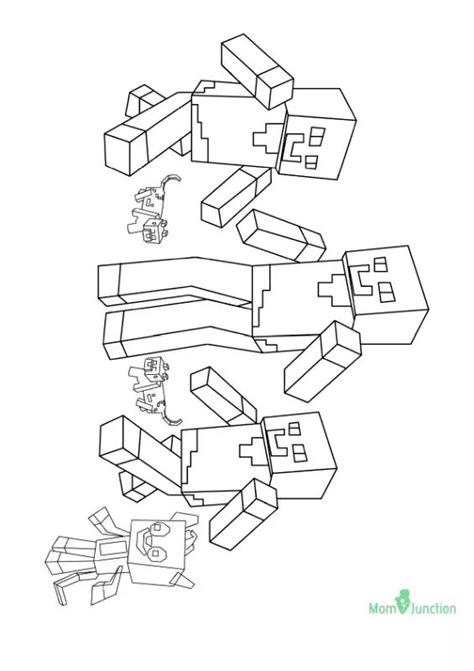 minecraft coloring pages  mobs  minecraft