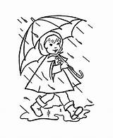 Coloring Sheets Rainy Rain Pages Drawing Spring Umbrella Kids Children Activity sketch template