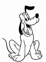 Disney Coloring Pages Dog Pluto Print Getcolorings Printable sketch template