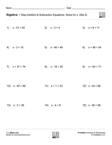 amazing  step equations worksheet multiplication  division