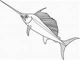 Swordfish Animaux Marins Coloriages Espadon Poisson Compartilhe Gostou sketch template