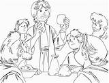 Coloring Pages Holy Thursday Supper Last Cuaresma Popular Coloringhome sketch template