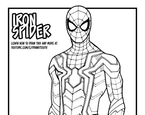 iron spider coloring pages infinity war  spider man infinity