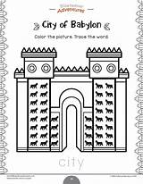 Babylon Daniel Coloring Activity Bible Kids Worksheets Lions Book Biblepathwayadventures City Ages sketch template