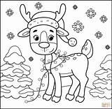 Reindeer Rentier Ausmalbilder Ausdrucken Malvorlagen Rudolph Supercoloring Malvorlage sketch template