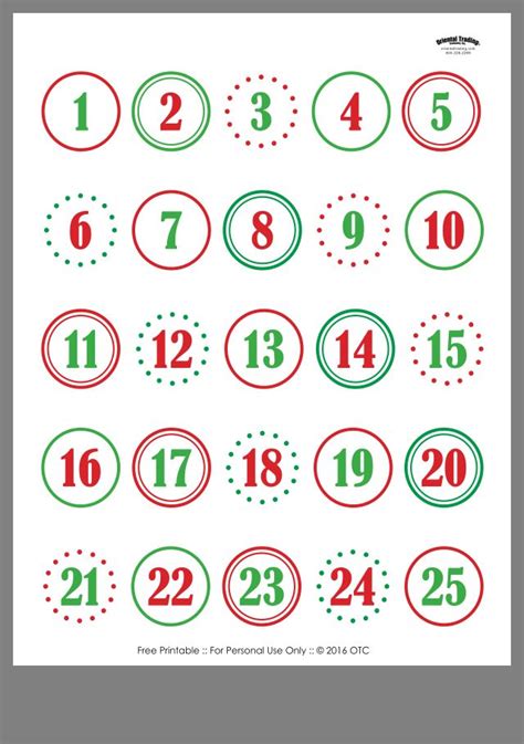 printable advent calendar numbers printable word searches