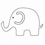 Elefante Colorare Disegnare Disegno sketch template