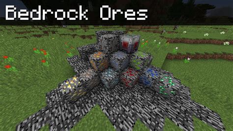 bedrock ores mod  ore clusters embedded  bedrock