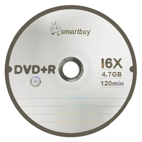 100 Pack Smartbuy 16x Dvd R 4 7gb Logo Top Non Printable Data Video