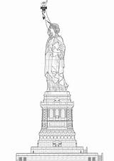 Libertad Estatua Pedestal Liberty Jork Nowy Categorías Supercoloring Drukuj sketch template