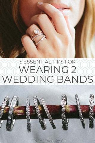 tips  wearing  wedding bands   engagement ring