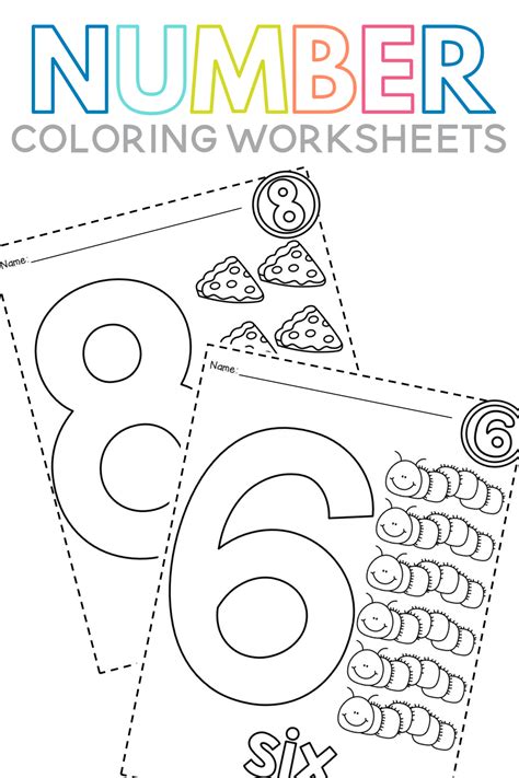 number coloring worksheets  kids sarah chesworth
