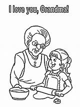 Coloring Pages Grandmother Grandma Color Template sketch template