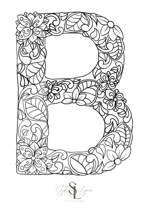 letter  coloring page etsy