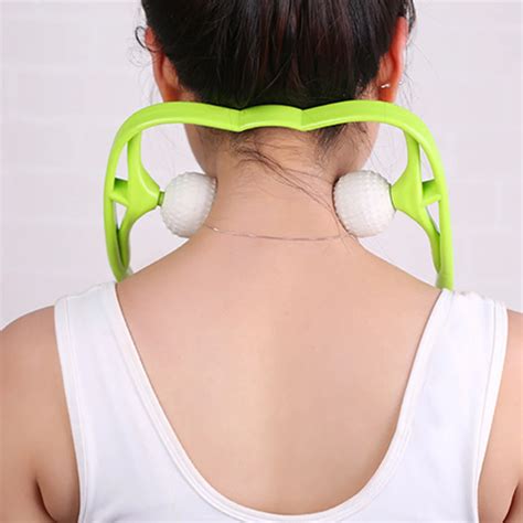 neck massager clip neck massage dual trigger point self massage tool