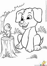 Coloring Puppy Pages Getcolorings Dog Color sketch template