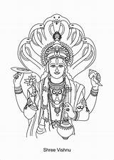 Vishnu Outline Pages Coloring Drawing Lord Kids Shruti Sah Colouring Coroflot Trending Days Last Getdrawings sketch template