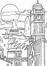 Gotham Batman City Action Night Chicago Coloring Print Pages Skyline Button Using Sketch Template Otherwise Grab Could Right Easy Size sketch template