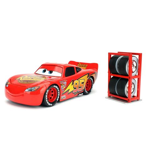 disney pixar cars  lightning mcqueen die cast car  tire rack play vehicles walmartcom