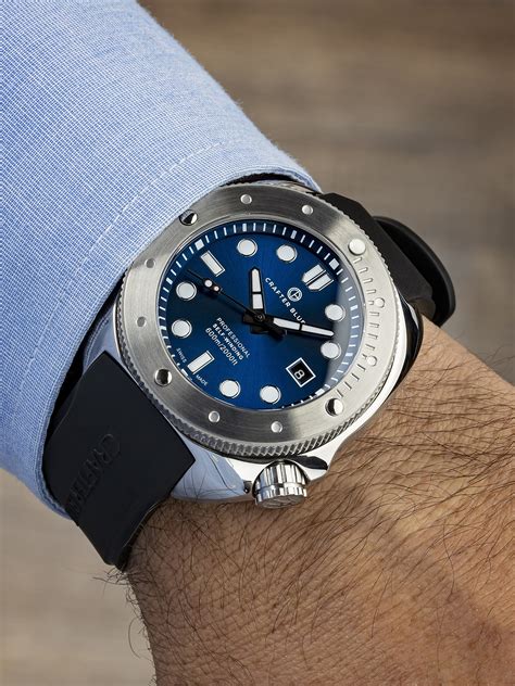 crafter blue hyperion ocean  swiss  automatic mens  diver ebay