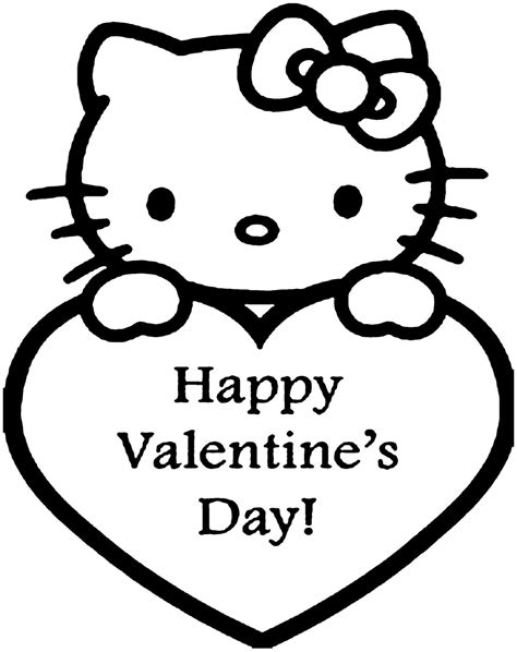 kitty valentine coloring pages valentines day coloring page