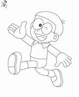 Nobita Coloring sketch template