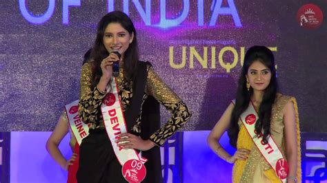 Miss Queen Of India 2016 Devika Dhanyuni Introduction Youtube