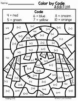 Addition Color Code Fall Math Coloring Sight Worksheets Sheets Pages Subtraction Teacherspayteachers Lynn Jenny Creations Word Kids Created Halloween Words sketch template