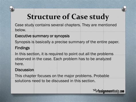 structure  case study   essay writing