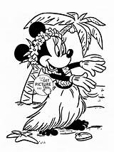 Coloring Pages Luau Disney Girls Kids Hawaii Printable Minnie Hawaiian Sheets Color Mouse Printables Mickey Print Summer Getdrawings Kite Silhouette sketch template