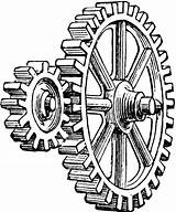 Gears Gear Drawing Steampunk Clipart Etc Cogs Mechanical Clip Usf Edu Drawings Tattoo Wheel Cog Gif Witton Vintage Half Stencil sketch template