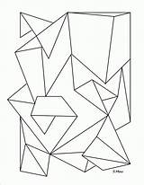 Coloring Pages Geometric Simple Shapes Abstract Library Clipart Kids Popular sketch template