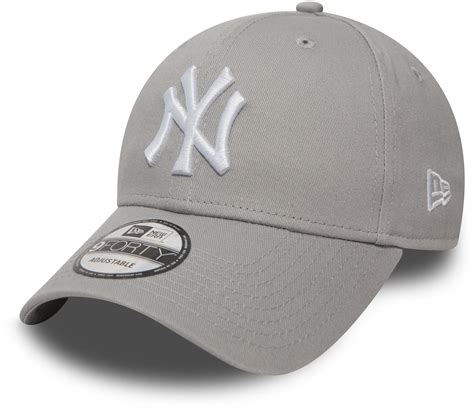 era  league basic ny yankees adjustable grey baseball cap