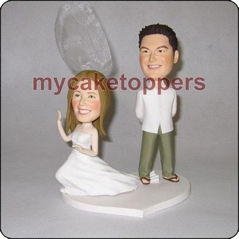 bride and groom custom wedding cake topper form your photo