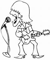 Coloring Singer Rock Music Musician Kids Drawings 78kb 854px sketch template