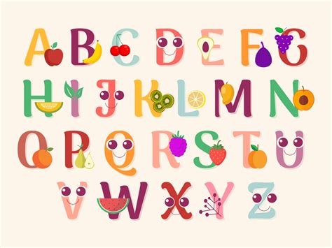 cute alphabet letters vector art icons  graphics
