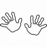 Outline Handprint Hands Clipartkey Library Kindpng sketch template