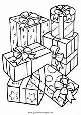 Geschenke Malvorlage Ausmalen Weihnachten sketch template