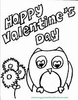 Coloring Owl Cute Printable Valentines Valentine Pages Sheet Kids Printables Animal sketch template
